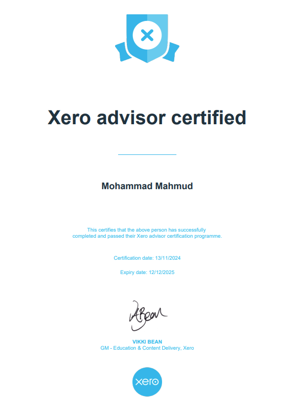 Xero Certified